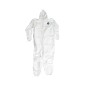Tyvek coverall with attached hood.